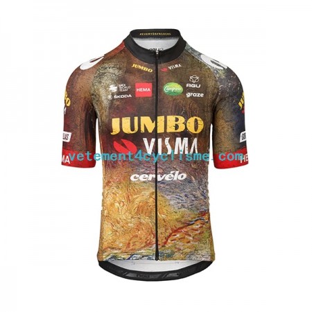 Homme Maillot vélo 2022 Team Jumbo-Visma N002